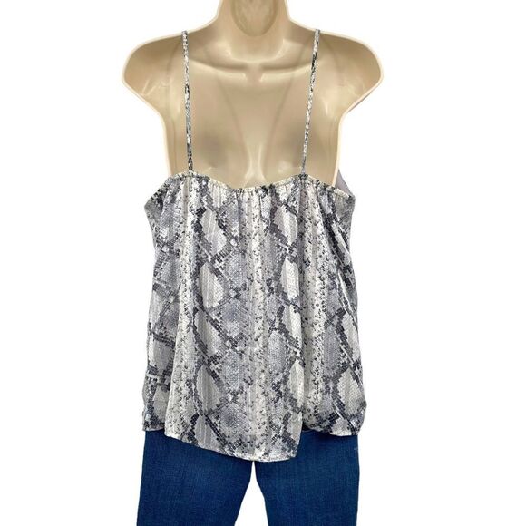 Adrienne snakeskin print tank Cami Gray Size M - Picture 7 of 8